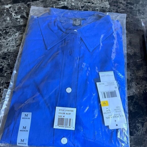 US POLO Mini Dress Womens Classic COTTON BLUE Flowy Medium - Picture 4 of 4